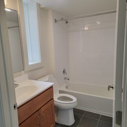 bathroom at Tivoli Gardens in the heart of Washington, D.C.